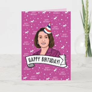 Cartão Feliz Aniversário da Nancy Pelosi