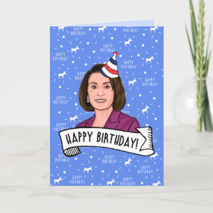 Cartão Feliz Aniversário da Nancy Pelosi
