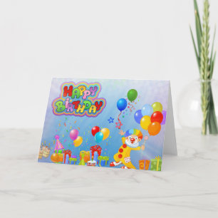 Cartão Feliz Aniversário da Nuvem de Palavras