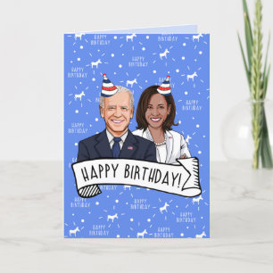 Cartão Feliz Aniversário da parte de Biden Harris