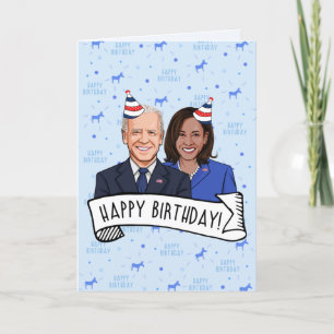 Cartão Feliz Aniversário da parte de Joe e Kamala