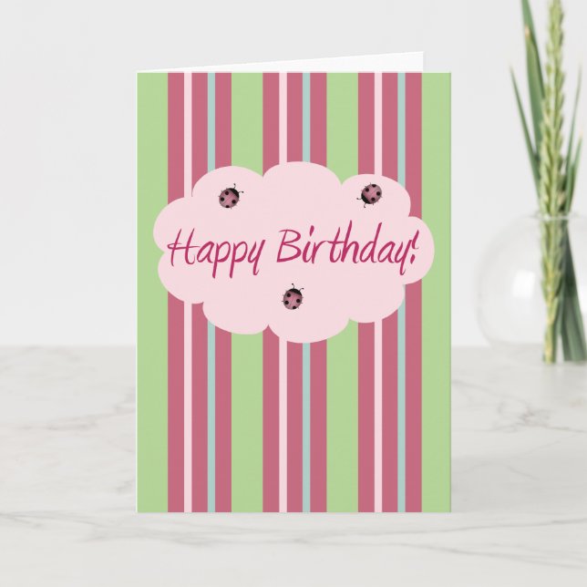 Cartão Feliz aniversário Damybugs (Frente)