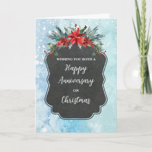 Cartão Feliz Aniversário das Flores Russas no Natal