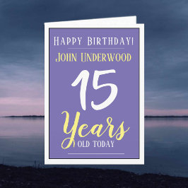 Cartão Feliz aniversário de 15 anos