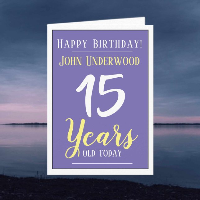 Cartão Feliz aniversário de 15 anos (Criador carregado)