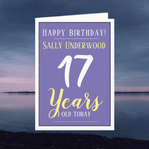 Cartão Feliz aniversário de 17 anos