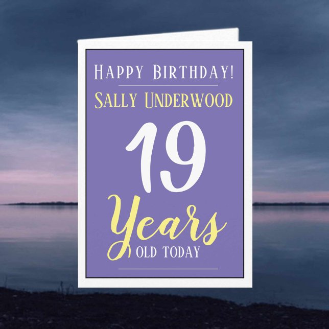 Cartão Feliz aniversário de 19 anos (Criador carregado)