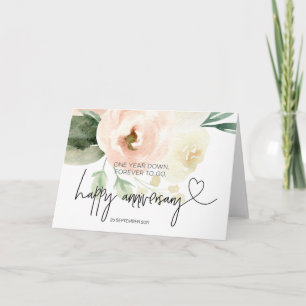 Cartão Feliz Aniversário de 1rua Pink Floral para Marido