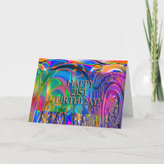 Cartão Feliz aniversário de 21 anos!