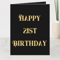 Feliz aniversário de 21 anos Dourado Amarelo Vinte