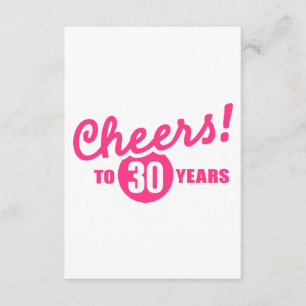 Cartão Feliz aniversário de 30 anos