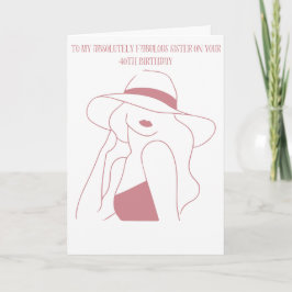 Cartão Feliz aniversário de 40 anos para minha irmã fabul