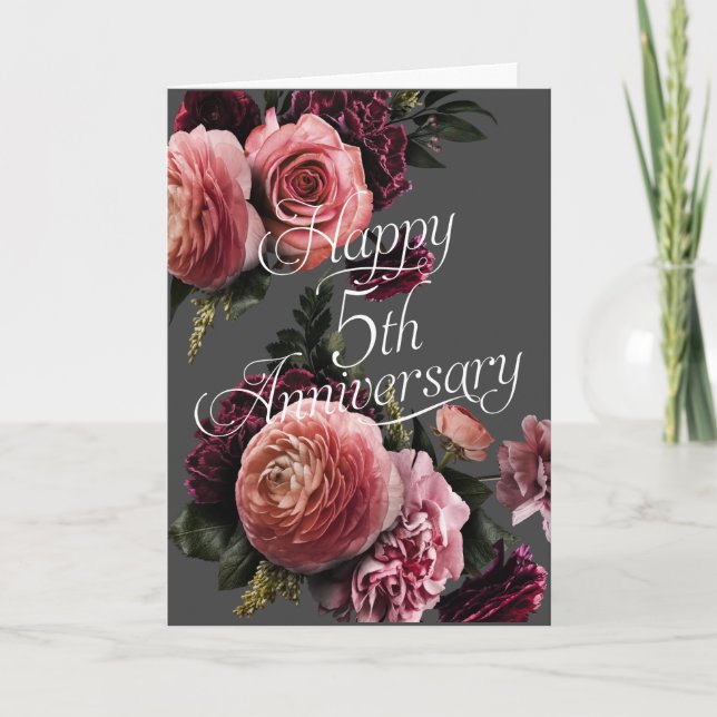 Cartão Feliz Aniversário de 5 (Frente)