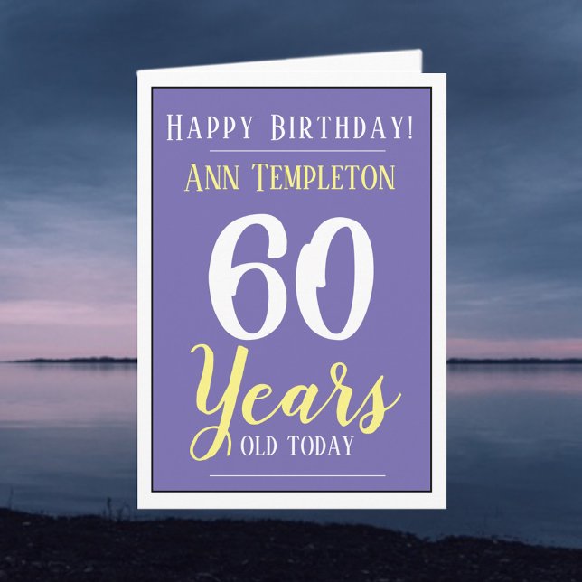 Cartão Feliz aniversário de 60 anos (Criador carregado)