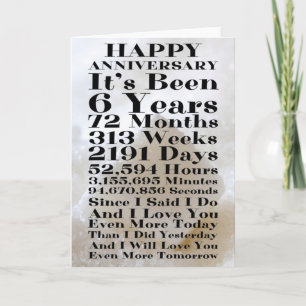 Cartão Feliz aniversário de 6 de Açúcar