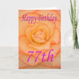 Cartão Feliz Aniversário de 77 anos Flor