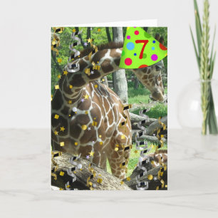 Cartão Feliz aniversário de 7 anos