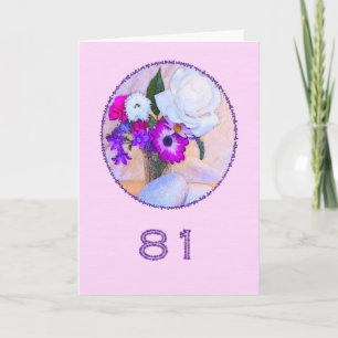 Cartão Feliz aniversário de 811 ruas com pintura floral