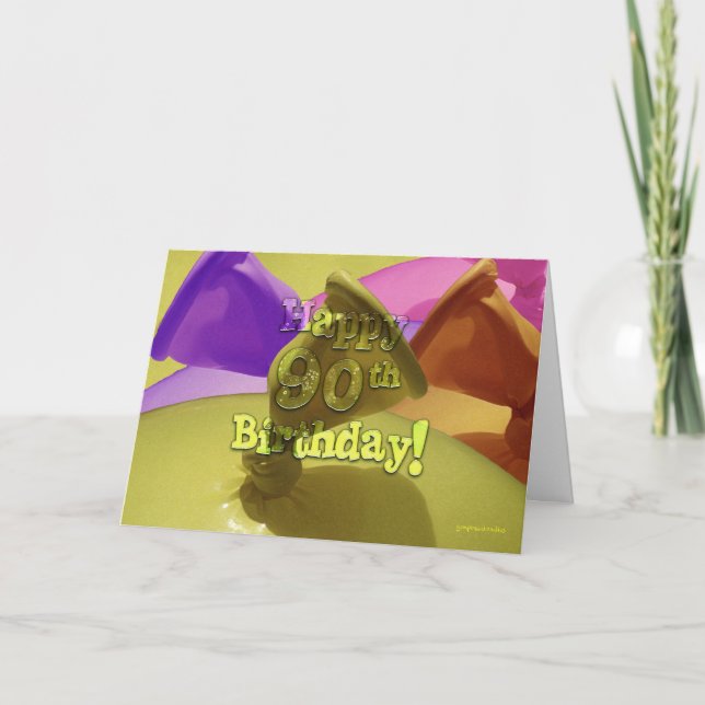 Cartão Feliz aniversário de 90! (Frente)