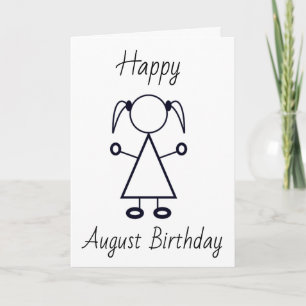 CARTÃO FELIZ ***ANIVERSÁRIO DE AGOSTO*** PARA A MENINA J