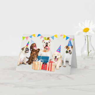 Cartão Feliz aniversário de animais selvagens