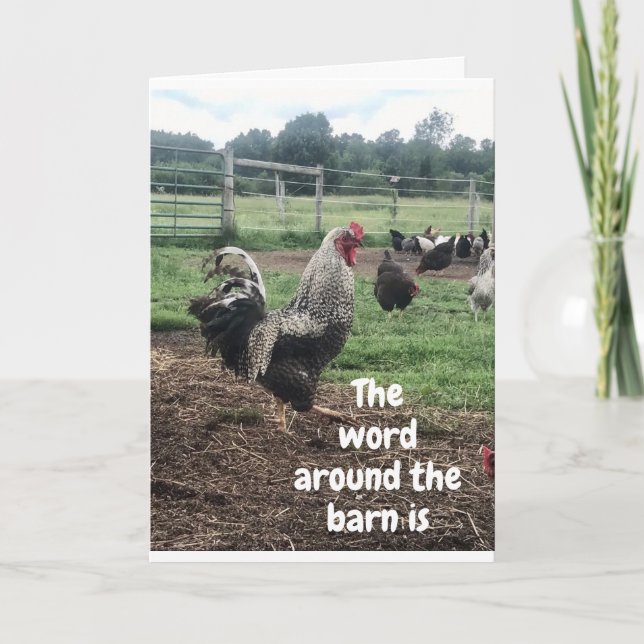 CARTÃO FELIZ ANIVERSÁRIO DE BAIXO NA PLACA DE FAZENDA (Frente)