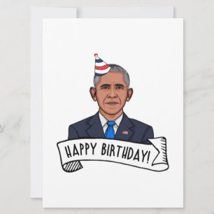 Cartão Feliz Aniversário de Barack Obama