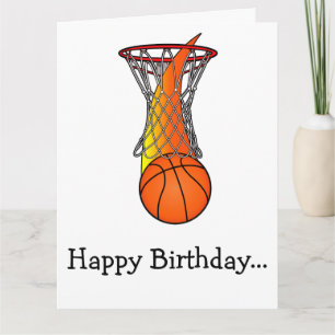 Cartão Feliz Aniversário de Basquete da Gangue Inteira