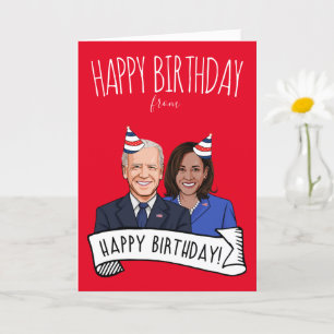 Cartão Feliz Aniversário De Biden Harris
