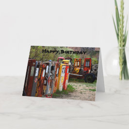 Cartão Feliz Aniversário de Bombas de Gás, Humor de Carro