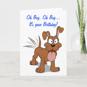 Cartão Feliz Aniversário de Cachorro