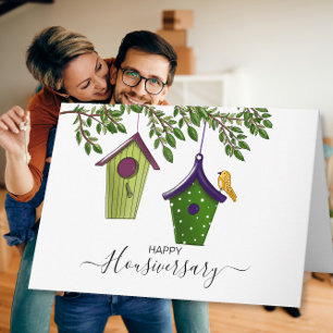 Cartão Feliz aniversário de casa casiversário indicação