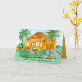 Cartão Feliz Aniversário de Casa da Corretora Palmeiras