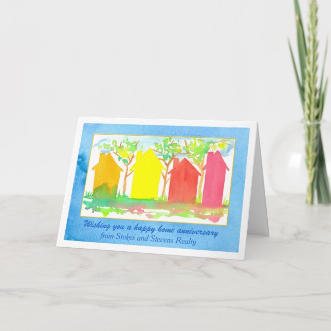 Cartão Feliz Aniversário De Casa Das Casas De Reitores (Frente)