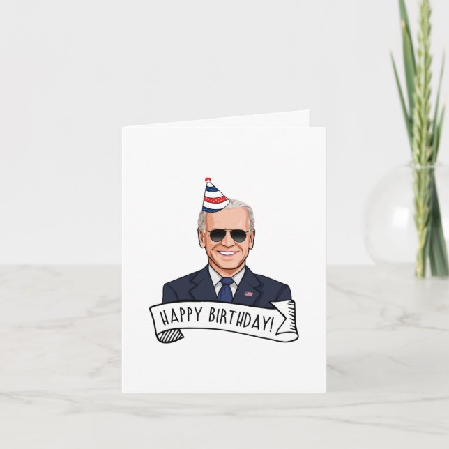 Cartão Feliz Aniversário de Joe Biden (Frente)