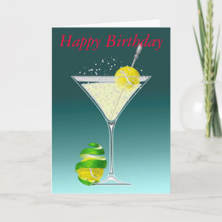 Cartão Feliz aniversario de Martini do tênis