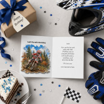 Feliz Aniversário de Motocross de Bicicleta de Men