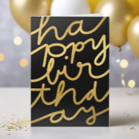 Feliz aniversário de negócios Dourado do na moda B