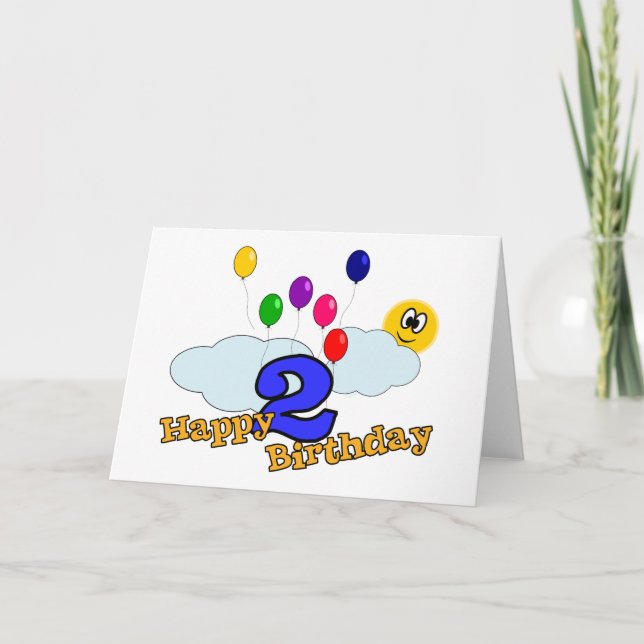 Cartão Feliz Aniversário de Saudações (Frente)