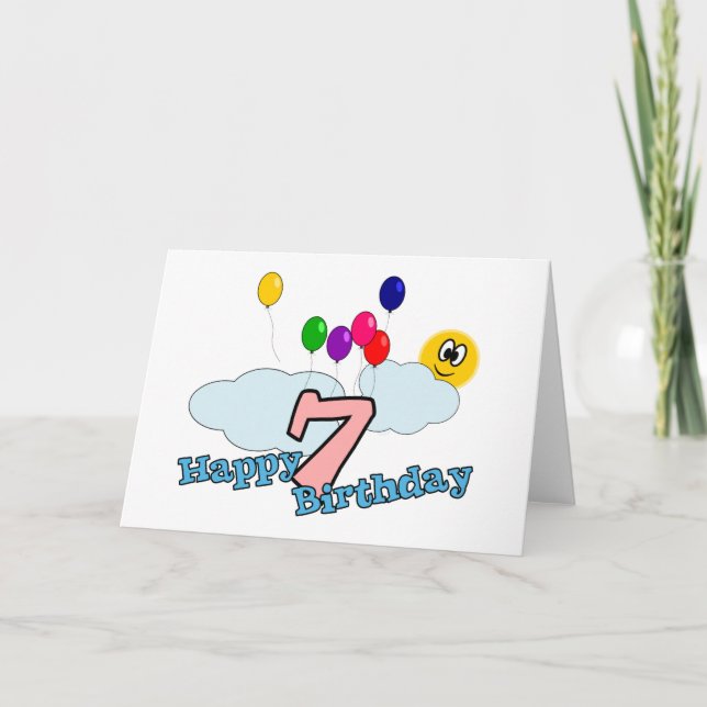 Cartão Feliz Aniversário de Saudações (Frente)