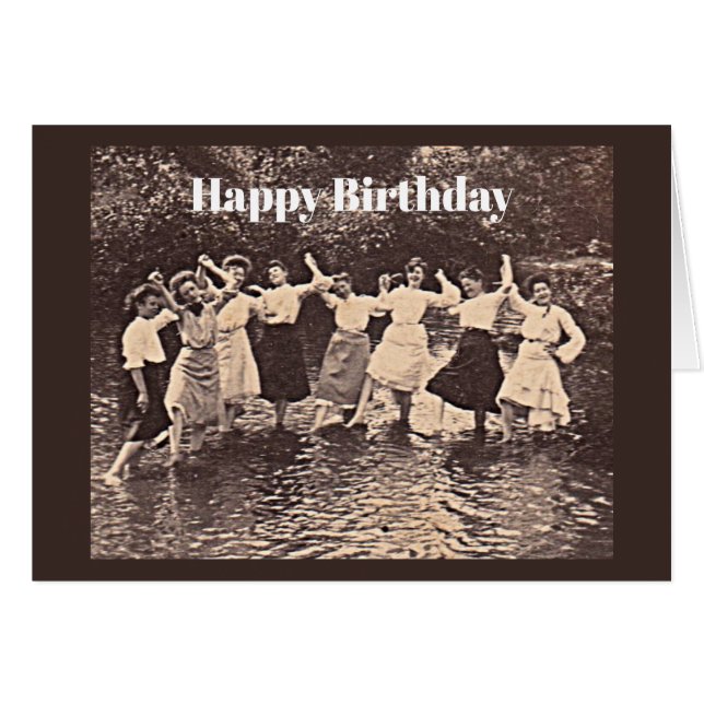 Cartão Feliz aniversário de toda a gangue (Frente Horizontal)