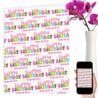 Feliz Aniversário de Todos Nós Velas Coloridas