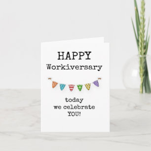 Cartão Feliz Aniversário de Trabalho, Hoje Celebramos Voc
