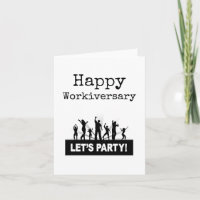 Cartão Feliz Aniversário de Trabalho, Vamos Festej