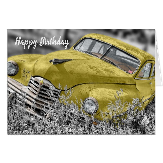 Cartão Feliz aniversario de um montão velho a um outro (Frente Horizontal)