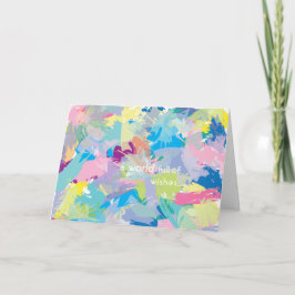 Cartão Feliz Aniversário Deseja Arte Moderna Abstrato