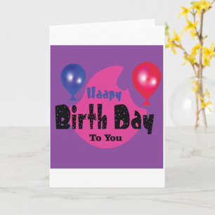 Cartão Feliz Aniversário – Design de Festa de Celebração