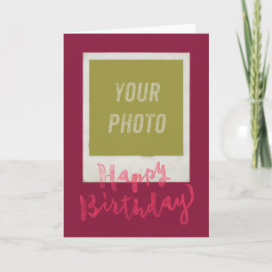 Cartão Feliz Aniversário - Design de Tipografia com Letra