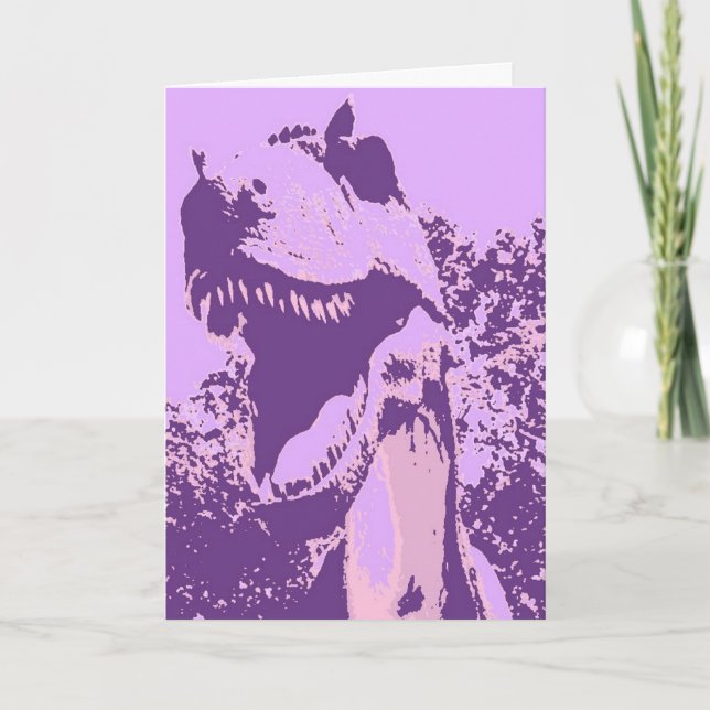Cartão Feliz aniversário Dinossauro (Frente)