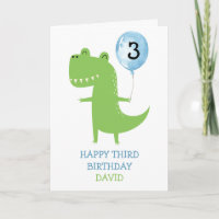 Feliz Aniversário Dinossauro T-Rex Cute Balão